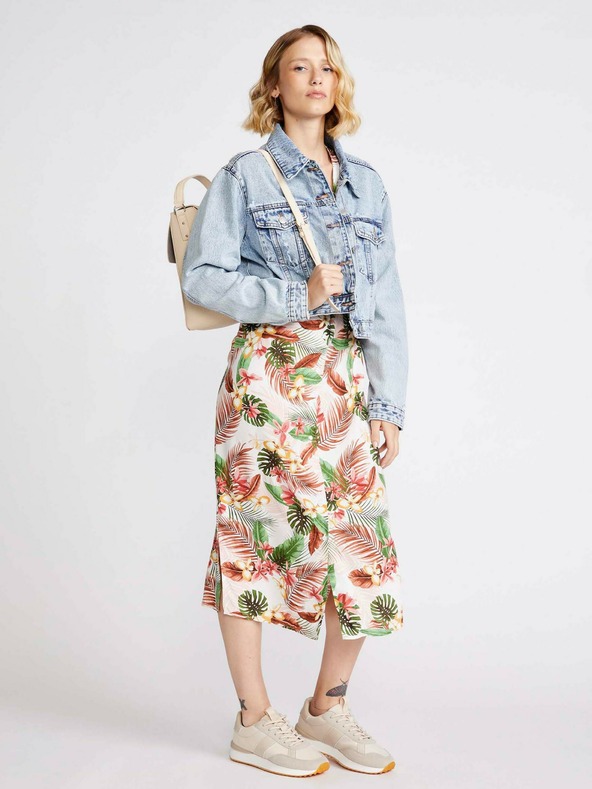 Vero Moda Krémové květované šaty VERO MODA Simply