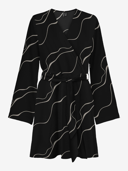 Vero Moda Černé dámské vzorované šaty VERO MODA Merle