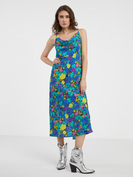 Vero Moda Modré dámské květované šaty VERO MODA Liva