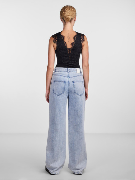 Pieces Černé dámské krajkové body Pieces Ilu