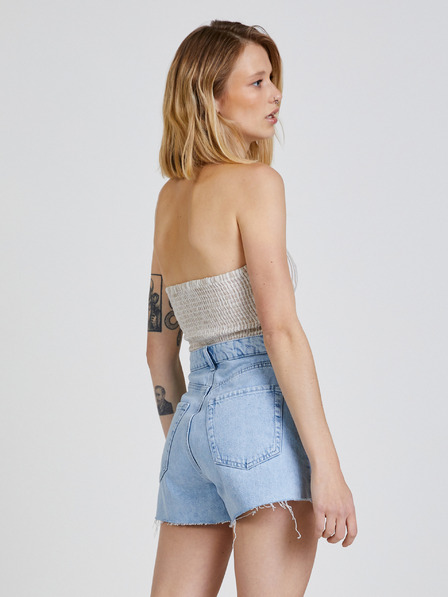TALLY WEiJL Béžový dámský pruhovaný cropped top TALLY WEiJL