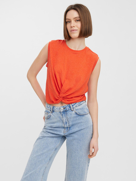 Vero Moda Červený crop top VERO MODA June