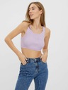 Vero Moda Světle fialový žebrovaný crop top VERO MODA Fibly
