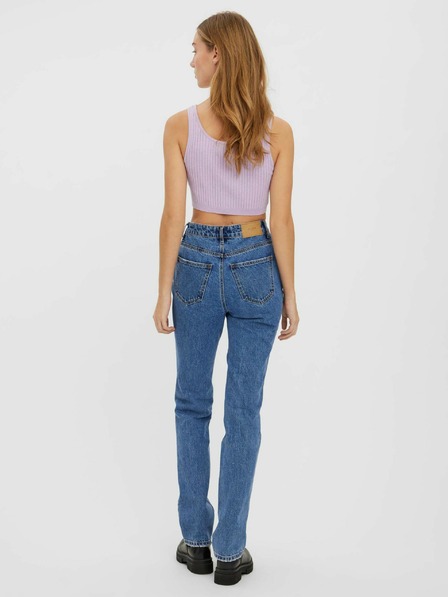 Vero Moda Světle fialový žebrovaný crop top VERO MODA Fibly