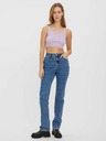 Vero Moda Světle fialový žebrovaný crop top VERO MODA Fibly