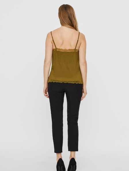 Vero Moda Khaki top s krajkou VERO MODA Sofia
