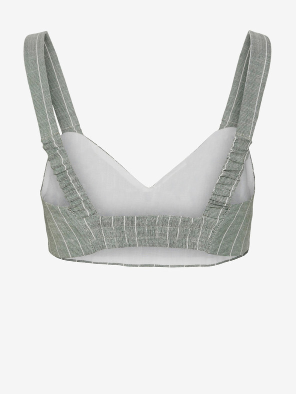 Vero Moda Světle šedý pruhovaný crop top na ramínka VERO MODA Serena