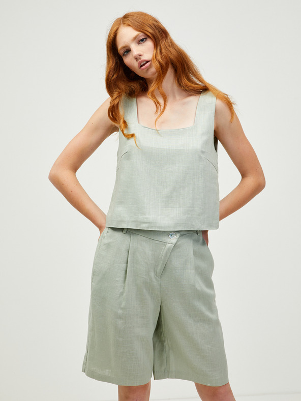 Vero Moda Světle zelené volné cropped tílko VERO MODA Josie