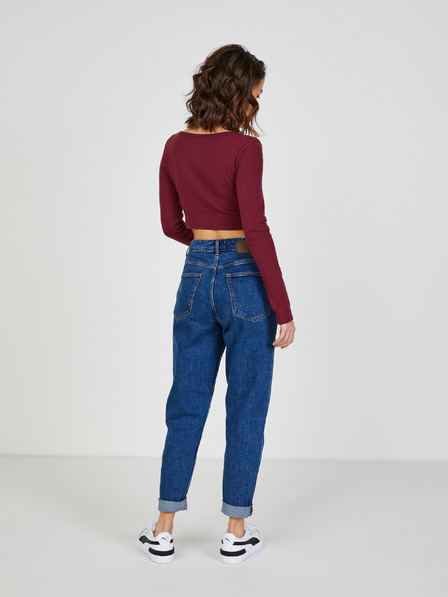 TALLY WEiJL Vínový crop top TALLY WEiJL