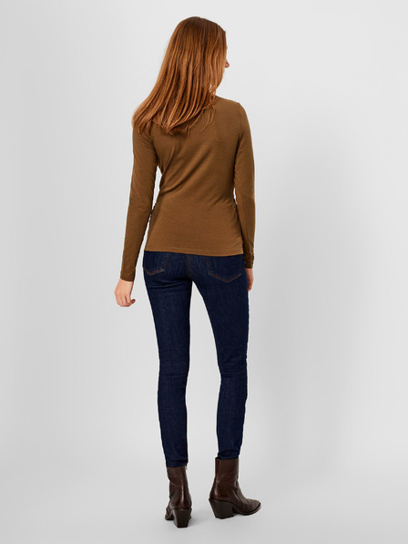 Vero Moda Hnědé tričko VERO MODA-Panda