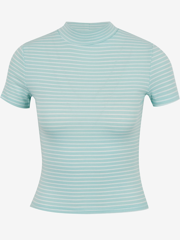 TALLY WEiJL Světle modrý pruhovaný crop top TALLY WEiJL