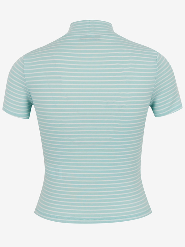 TALLY WEiJL Světle modrý pruhovaný crop top TALLY WEiJL