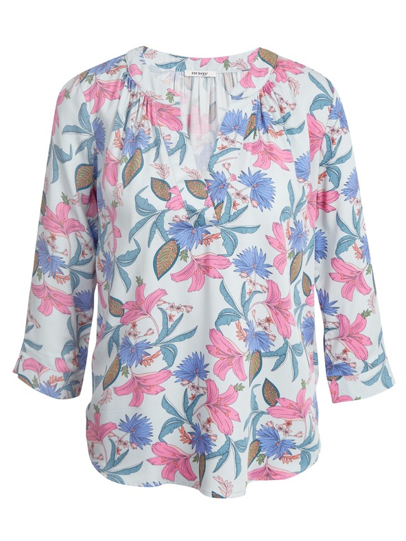 Orsay Světle modrá dámská květovaná halenka ORSAY