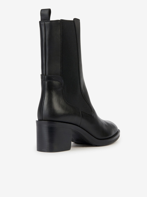 Geox Černé dámské kožené kozačky Geox Giulila