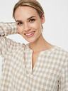 Vero Moda Bílo-béžové kostkované šaty VERO MODA Kimi