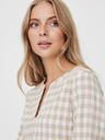 Vero Moda Bílo-béžové kostkované šaty VERO MODA Kimi