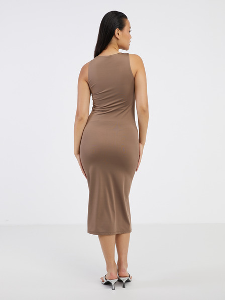 Vero Moda Hnědé dámské šaty VERO MODA Bianca