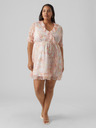 Vero Moda Curve Oranžovo-bílé dámské vzorované šaty VERO MODA CURVE Dora
