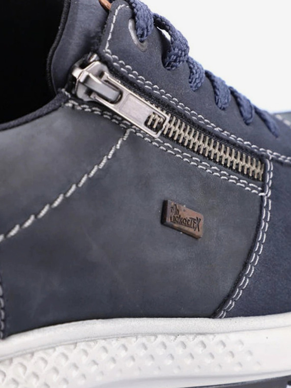 Rieker Modré pánské polobotky s koženými detaily Rieker