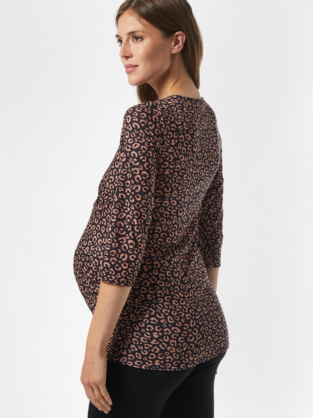 Dorothy Perkins Maternity Hnědé vzorované těhotenské tričko Dorothy Perkins Maternity