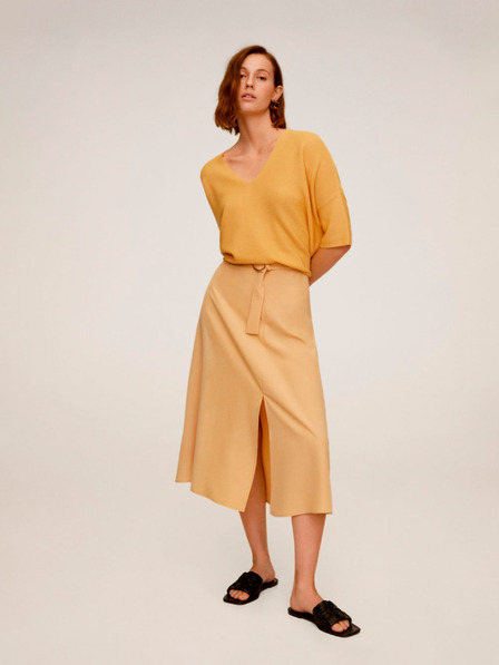 Mango Žlutá midi sukně Mango Domenica