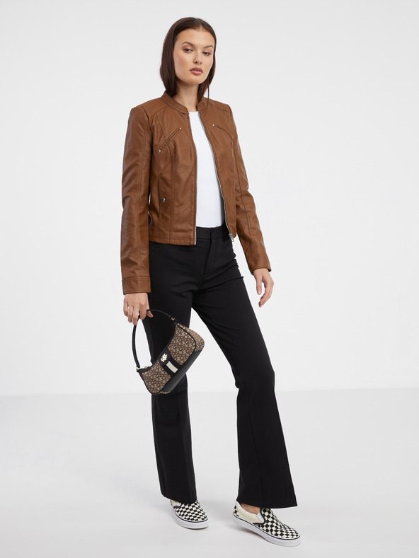 ONLY Černé dámské flared fit kalhoty ONLY Peach