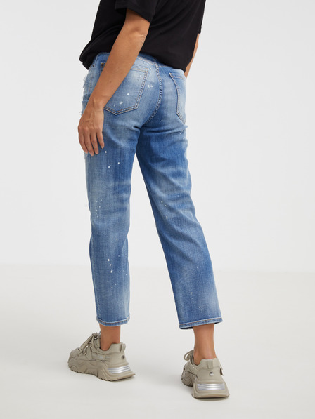 DSQUARED2 Modré dámské mom fit džíny DSQUARED2