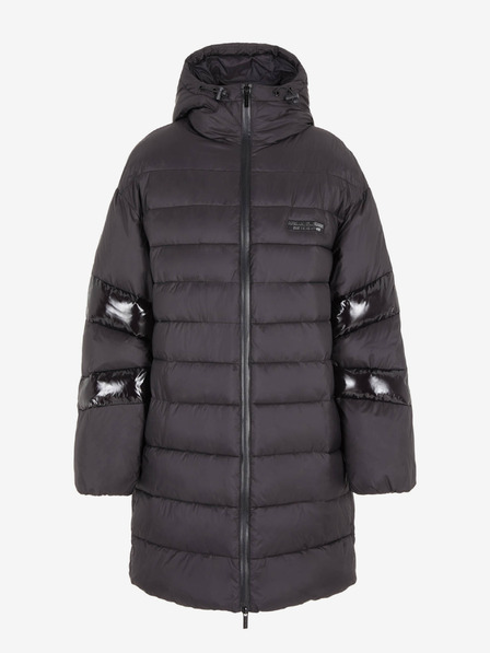 Armani Exchange Černý dámský kabát Armani Exchange
