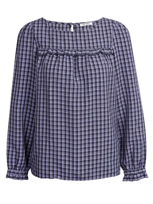 Orsay Tmavě modrá kostkovaná halenka ORSAY