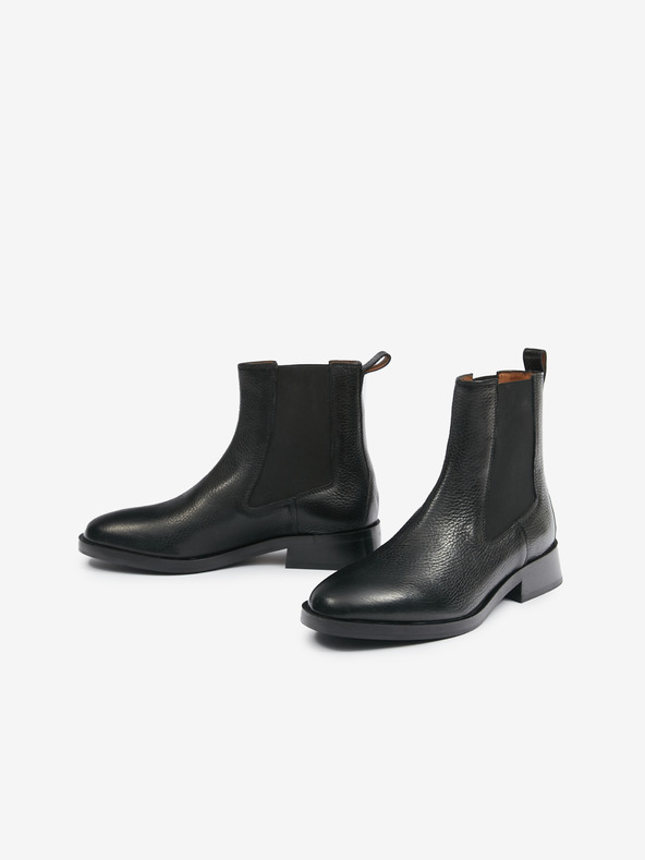 Geox Černé dámské kožené chelsea boty Geox D Tormalina