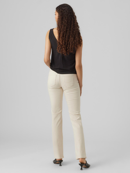 Vero Moda Krémové dámské straight fit džíny VERO MODA Daf