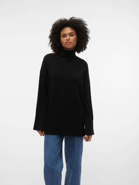 Vero Moda Černý dámský rolák VERO MODA Goldneedle