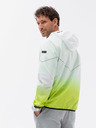 Ombre Clothing Zeleno-bílá pánská bunda Ombre Clothing