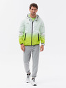 Ombre Clothing Zeleno-bílá pánská bunda Ombre Clothing