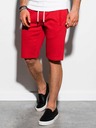 Ombre Clothing Červené pánské teplákové kraťasy W238