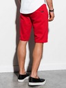 Ombre Clothing Červené pánské teplákové kraťasy W238