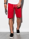 Ombre Clothing Červené pánské teplákové kraťasy W238