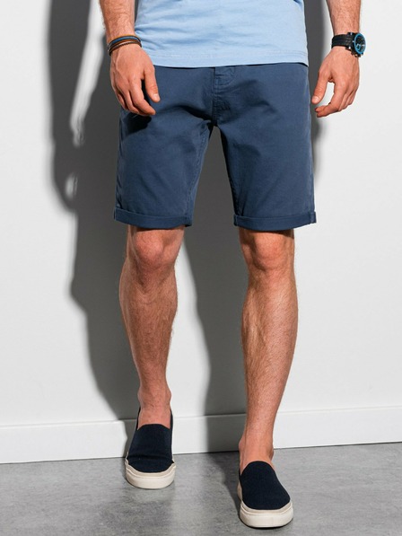 Ombre Clothing Modré pánské casual kraťasy Ombre Clothing W303