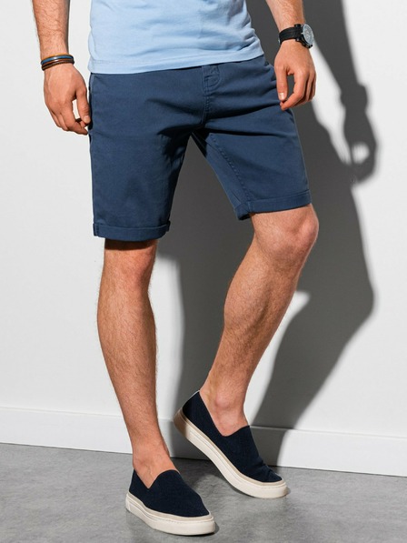 Ombre Clothing Modré pánské casual kraťasy Ombre Clothing W303