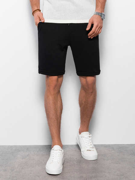 Ombre Clothing Černé pánské kraťasy Ombre Clothing