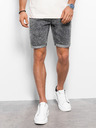 Ombre Clothing Tmavě šedé pánské džínové kraťasy Ombre Clothing
