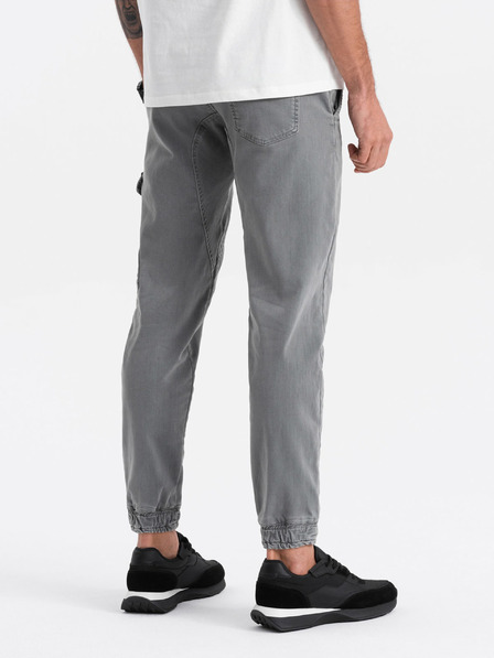 Ombre Clothing Šedé pánské cargo kalhoty Ombre Clothing
