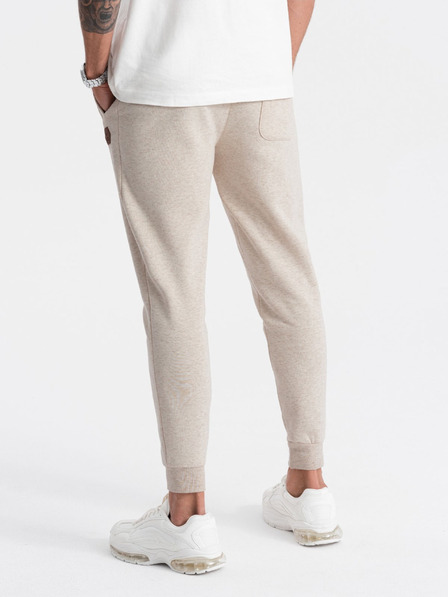 Ombre Clothing Béžové pánské tepláky Ombre Clothing