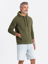Ombre Clothing Khaki pánská mikina s kapucí Ombre Clothing