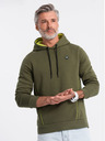 Ombre Clothing Khaki pánská mikina s kapucí Ombre Clothing