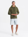 Ombre Clothing Khaki pánská mikina s kapucí Ombre Clothing