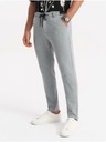 Ombre Clothing Světle šedé pánské kalhoty Ombre Clothing