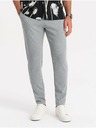 Ombre Clothing Světle šedé pánské kalhoty Ombre Clothing