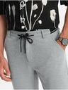 Ombre Clothing Světle šedé pánské kalhoty Ombre Clothing