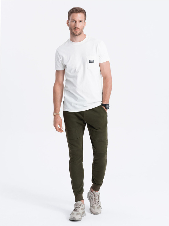 Ombre Clothing Khaki pánské tepláky Ombre Clothing